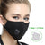 AOLIKES Reusable Washable Breathable Face Mask Cycling Running Facemask Anti Dust Windproof Air Purifying Face Mask +2 Filter